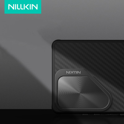 Ốp Lưng cho Samsung Galaxy S25 Ultra Nillkin Chân Chống Bảo Vệ Camera Vân Carbon - Hàng Chính Hãng