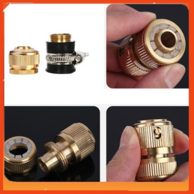 Bộ dây vòi xịt nước rửa xe, tưới cây . tăng áp 3 lần, loại 15m 206701-2 đầu đồng, cút đồng