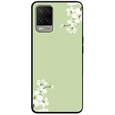 Ốp lưng cho Oppo A54 - A55 - A56 5G - A55s - A18 - A38 - A58 - Hoa Trắng Xanh - Hàng Chính Hãng