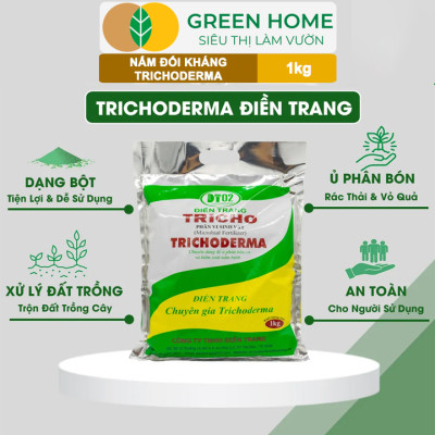 Nấm Đối Kháng Trichoderma Greenhome, Điền Trang, Bao 1kg, Ủ Phân Hữu Cơ, Ủ Rác, Đậu Tương, Khử Mùi, Cải Tạo Đất