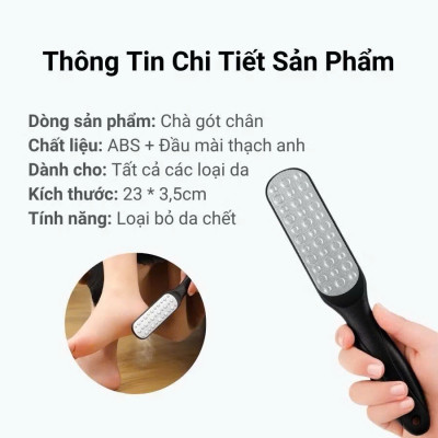 Dụng Cụ Chà Gót Chân Có Tay Cầm - Tẩy Tế Bào Chết, Giúp Da Chân Mềm Mại, Sạch Sẽ - HÀNG CHÍNH HÃNG MINIIN