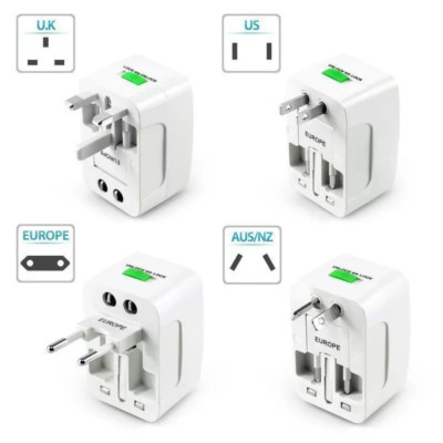 Ổ Cắm, Đầu Chuyển Đổi Nguồn Cho Phích Cắm Khi Du Lịch Quốc Tế Nhỏ Gọn, An Toàn, Tiện Dụng Mang Theo, TakyHome 8604