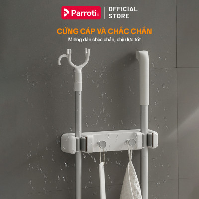 Móc Treo Cây Lau Nhà, Cây Chà Sàn, Cây Gạt Nước, Móc Treo Vật Dụng Phòng Tắm, Toilet Parroti Hanger - HG02