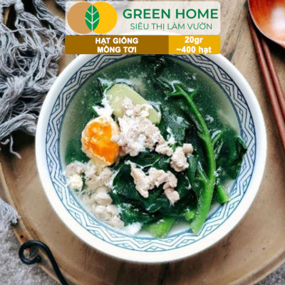 Hạt Giống Rau Mồng Tơi Greenhome, Gói 20g~400 hạt, Dễ Trồng Quanh Năm, Nảy Mầm Cao, Thu Hoạch Nhanh, Năng Suất Cao R11