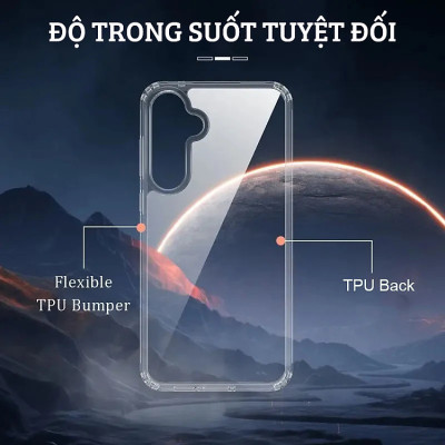 Ốp lưng dẻo silicon trong suốt mỏng 0.6mm cho Samsung Galaxy A55 A35 A25 A15 A05 A05s M15 - Hàng nhập khẩu