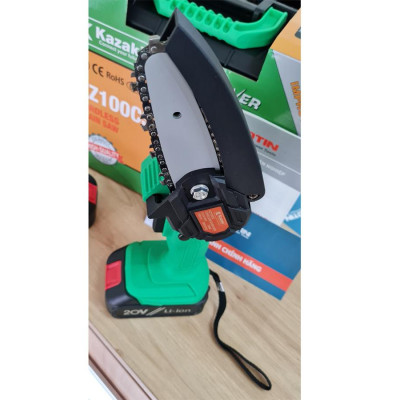 MÁY CƯA XÍCH MINI CẦM TAY DÙNG PIN 21V KAZAKI KZ100CS (2 PIN. 1 SẠC)- HÀNG CHÍNH HÃNG