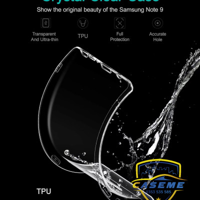 Ốp lưng dành cho Samsung Galaxy Note 9 silicon TPU dẻo trong suốt dày dặn chống sốc, chống xước cao cấp - Hàng chính hãng