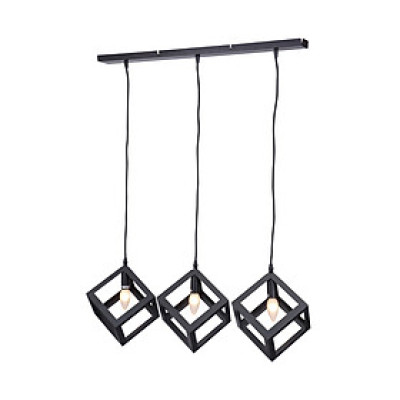 Combo 3 đèn thả trần trang trí TRIOZA chao đèn khối vuông và dây treo bằng kim loại | Index Living Mall - Phân phối độc quyền tại Việt Nam