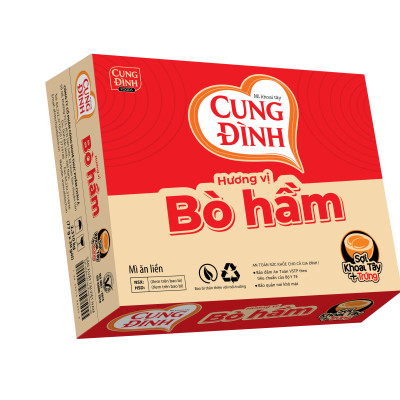 Thùng 30 Gói Mì Khoai Tây Cung Đình Hương Vị Bò Hầm