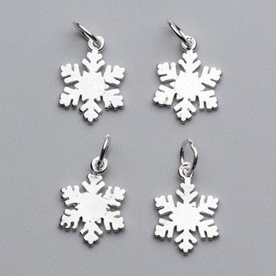 Combo 3 cái charm bạc hình bông tuyết treo - Ngọc Quý Gemstones
