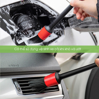 Bộ Chổi Cọ Vệ Sinh Xe Ô Tô Đa Năng, Cọ Rửa Khoang Máy, Mâm Xe, Nội Thất, phụ kiện oto Tâm Luân