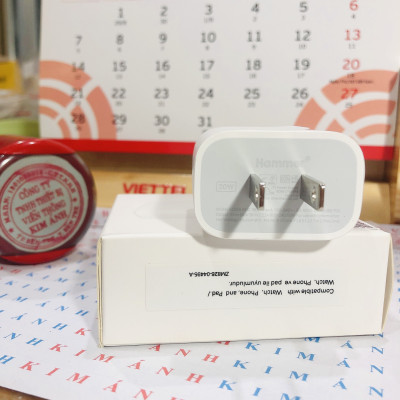 Củ sạc nhanh Ham mer S13 công suất PD 20W , đạt tiêu chuẩn chất lượng Nhật PSE, check Qr kiểm tra hàng chính hãng, bảo hành 1 năm