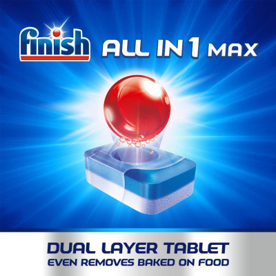 Túi 94 viên rửa chén Finish All In1 Max Dishwasher Tablets Chanh PTT09440