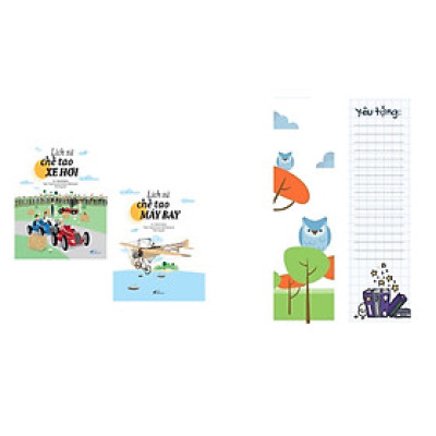 Combo sách dành cho Bé Yêu: Lịch Sử Chế Tạo Máy Bay+ Lịch Sử Chế Tạo Xe Hơi/Tặng Bookmark Ngộ Nghĩnh