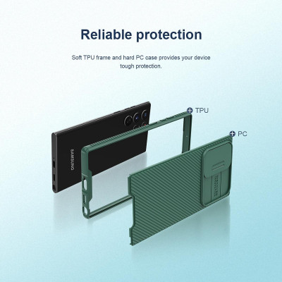 Ốp lưng chống sốc cho Samsung Galaxy S24 Ultra Camshield Pro nắp đậy bảo vệ Camera - Hàng nhập khẩu