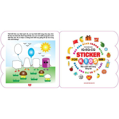 Sách - Bóc Dán Hình Thông Minh IQ EQ CQ - Sticker For Kids Cho Bé 2 - 8 Tuổi - Cuốn 1 - Minh Thắng