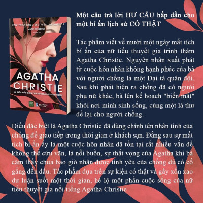 Sách  Agatha Christie  Vụ biến mất bí ẩn của nữ hoàng trinh thám - BẢN QUYỀN