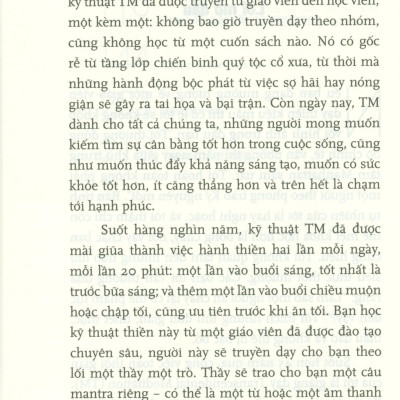 Sức Mạnh Của Tĩnh Tại - Phương Pháp Sống Chất, Sống Lành Mạnh Từ Thiền TM