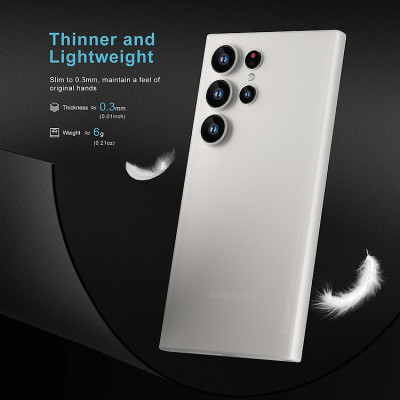 Ốp Lưng Nhám Siêu Mỏng 0.3mm Cho Samsung Galaxy S24 Plus / S24 Ultra Hiệu Memumi SLIM Có Màng Bảo Vệ Camera - Hàng Nhập Khẩu