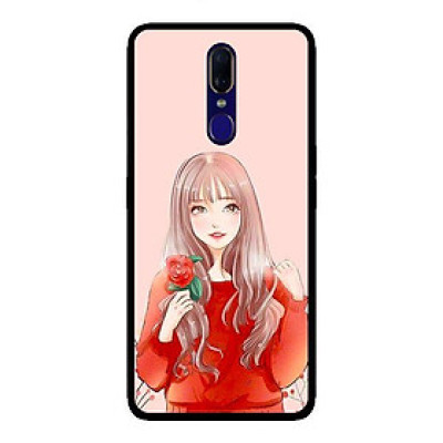 Ốp lưng dành cho Oppo F11 Cô Gái Cầm Hoa - Hàng chính hãng