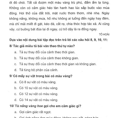 Đọc Thầm Và Làm Bài Tập Trắc Nghiệm Tiếng Việt Lớp 5 - Tập 1