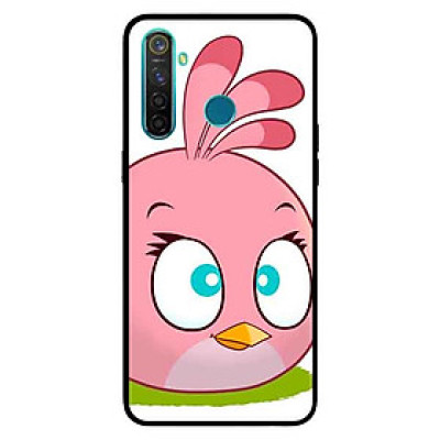 Ốp Lưng in cho Realme 5 Mẫu Chim Nền Hồng - Hàng Chính Hãng