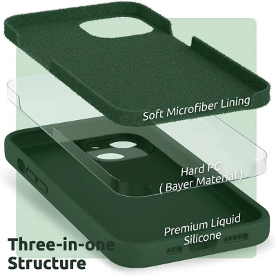 Ốp lưng silicon case cho iPhone 13 Mini chống bám bẩn mặt lưng siêu mềm mịn, có gờ bảo vệ camera - hàng nhập khẩu