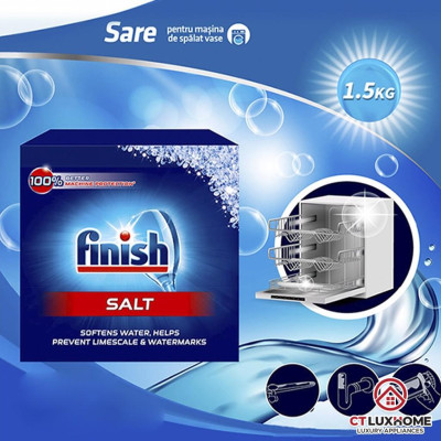 Muối rửa bát Finish loại 1.2kg, 1.5kg, 3kg, 4kg - Hàng chính hãng