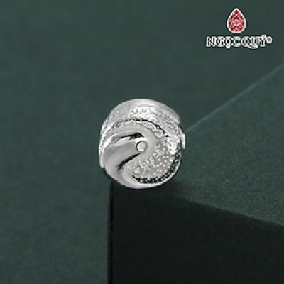 Charm bạc thái cực xỏ ngang - Ngọc Quý Gemstones