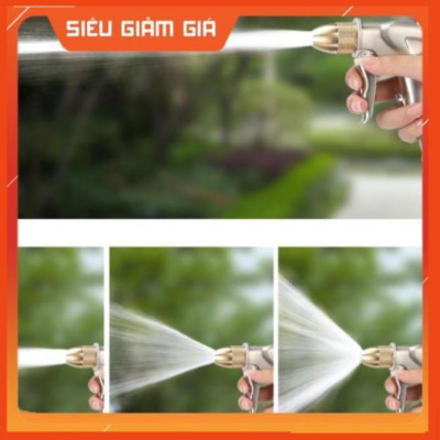 Bộ dây vòi xịt nước rửa xe, tưới cây . tăng áp 3 lần, loại 7m, 10m 206701-1 đầu đồng,cút+ tặng mở chai