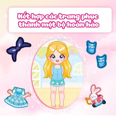 Sách - Chibi Fashion - Bóc Dán Hơn 500+ Stickers Váy, Phụ Kiện Xinh Đẹp Cho Bé Gái - Combo 5 Cuốn - Megabook