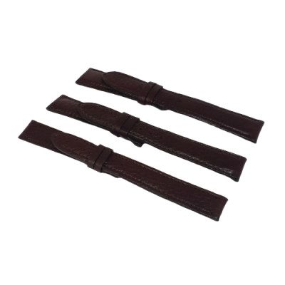 HC8126-27-28 - Dây đồng hồ Huy Hoàng da bò size 16, 18, 20 màu nâu đen, tím đậm, nâu bạc