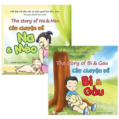 Combo 2 Cuốn Truyện Tranh Song Ngữ: Câu Chuyện Bi & Gấu Và Na & Méo