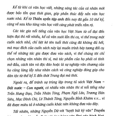 Việt Nam Đất Nước-Con Người - Các Bậc Văn Nhân Trong Lịch Sử Việt Nam
