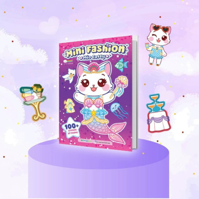 Sách - Mini Fashion - Bóc Dán Hơn 500+ Stickers Váy, Phụ Kiện Xinh Đẹp Cho Bé Gái - Combo 5 Cuốn - Megabook