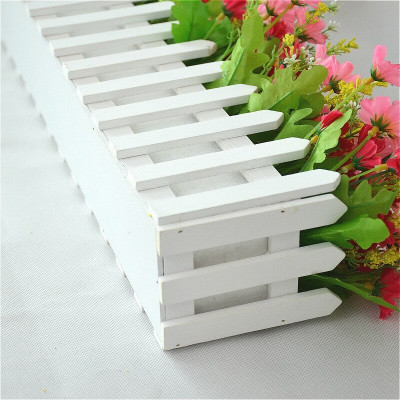 Chậu hàng rào gỗ kèm xốp cắm cây hoa giả - Size từ 30cm đến 100cm - Chậu cây, cây giả, hoa lụa trang trí nhà cửa