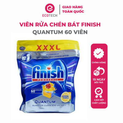 Viên rửa chén bát Finish Quantum 60 viên/túi