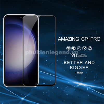 Miếng dán kính cường lực 3D cho Samsung Galaxy S24 | Galaxy S24 Ultra | Galaxy S24 Plus hiệu Nillkin CP+ Pro - mỏng 0.3mm, vát cạnh 2.5D, độ cứng 9H, viền cứng mỏng - Hàng nhập khẩu