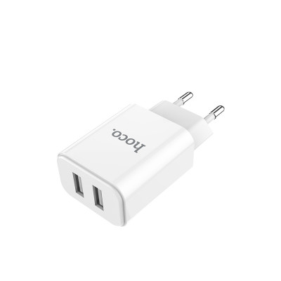Củ Sạc Hoco C62A - 2 Cổng USB - Tặng Cáp Micro Usb - Chính Hãng