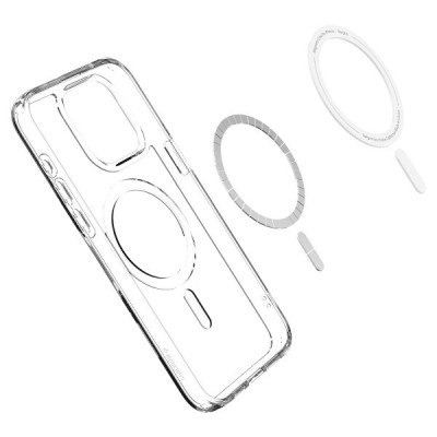 Ốp lưng dành cho iPhone 15 Pro Max SPIGEN Crystal Hybrid MagFit White - Hàng Chính Hãng