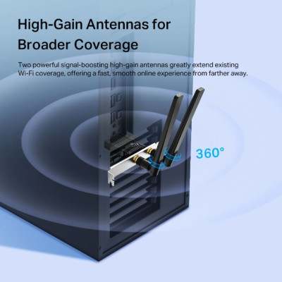 Bộ thu WIFI 6 / Bluetooth 5.2 TP-Link Archer TX55E | Chuẩn PCIe | Hỗ trợ windows 11/10 | Bảo hành 2 năm | Hàng Chính Hãng