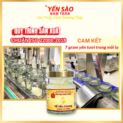 Tổ yến chưng Đường Ăn Kiêng NAM TRÂN 7 gram Tổ Yến Tươi giúp giảm mệt mỏi. Hộp (6 lọ x 70 ml)