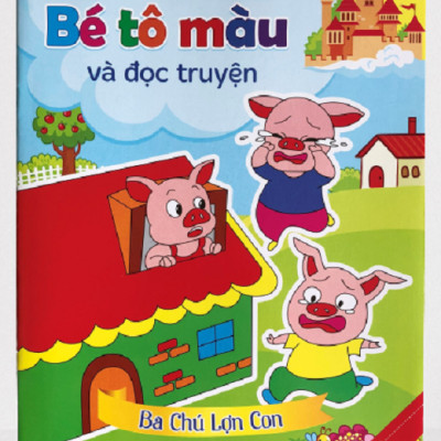 Bộ 8 cuốn Bé Tô Màu Và Đọc Truyện - Sắc Màu Cổ Tích - Truyện Cổ Tích Thế Giới Song ngữ Việt Anh - Cô Bé Quàng Khăn Đỏ Cô Bé Lọ Lem Hoàng Tử Ếch Cô Bé Bán Diêm Chú Lính Chì Dũng Cảm Nàng Bạch Tuyết Và Bảy Chú Lùn Ba Chú Lơn Con Vịt Con Xấu Xí