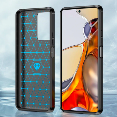 Ốp lưng chống sốc Vân Sợi Carbon cho Xiaomi 11T / 11T Pro - Hàng nhập khẩu