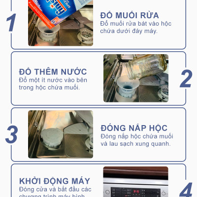 Combo (1 can Bột rửa bát Finish +Nước Bóng 800ml+Muối  Finish 1.2kg) Hương chanh - ĐỨC