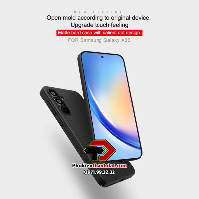 Ốp lưng chống vân tay cho SamSung Galaxy A35 5G Nillkin dạng sần - Hàng nhập khẩu
