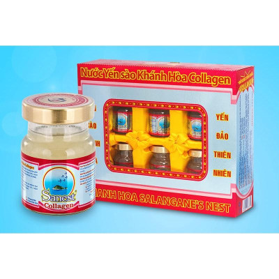 Nước Yến Sào Khánh Hòa Sanest Collagen 70ml Hộp 6 Lọ - 770H6-21%