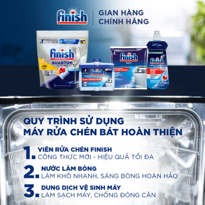 Combo 2 Gói Viên Rửa Chén Bát Finish Powerball Quantum 21 viên