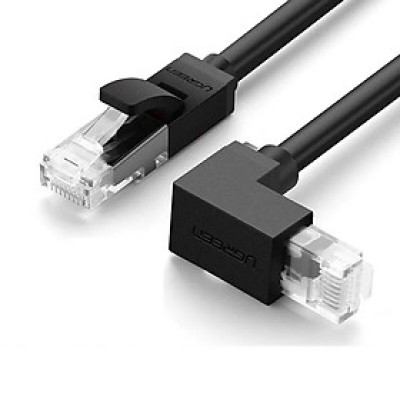 Ugreen UG30833NW115TK 1M màu Đen Cáp mạng CAT6 UTP 90 độ - HÀNG CHÍNH HÃNG