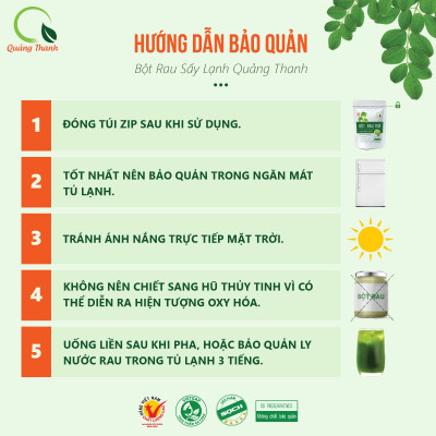 Bột Chùm Ngây Sấy Lạnh Nguyên Chất Hộp 45g - Bột dinh dưỡng ăn dặm cho bé, tăng cường sức khỏe